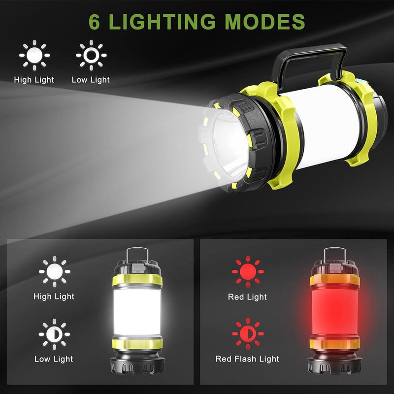 AlpsWolf Camping Lantern Rechargeable, Led Lantern Camping Flashlight with 4000 Capacity, 6 Modes, IPX4 Waterproof, Portable Rechargeable Lanterns for Power Outage, Hiking Hurricane Outdoor - Image 5